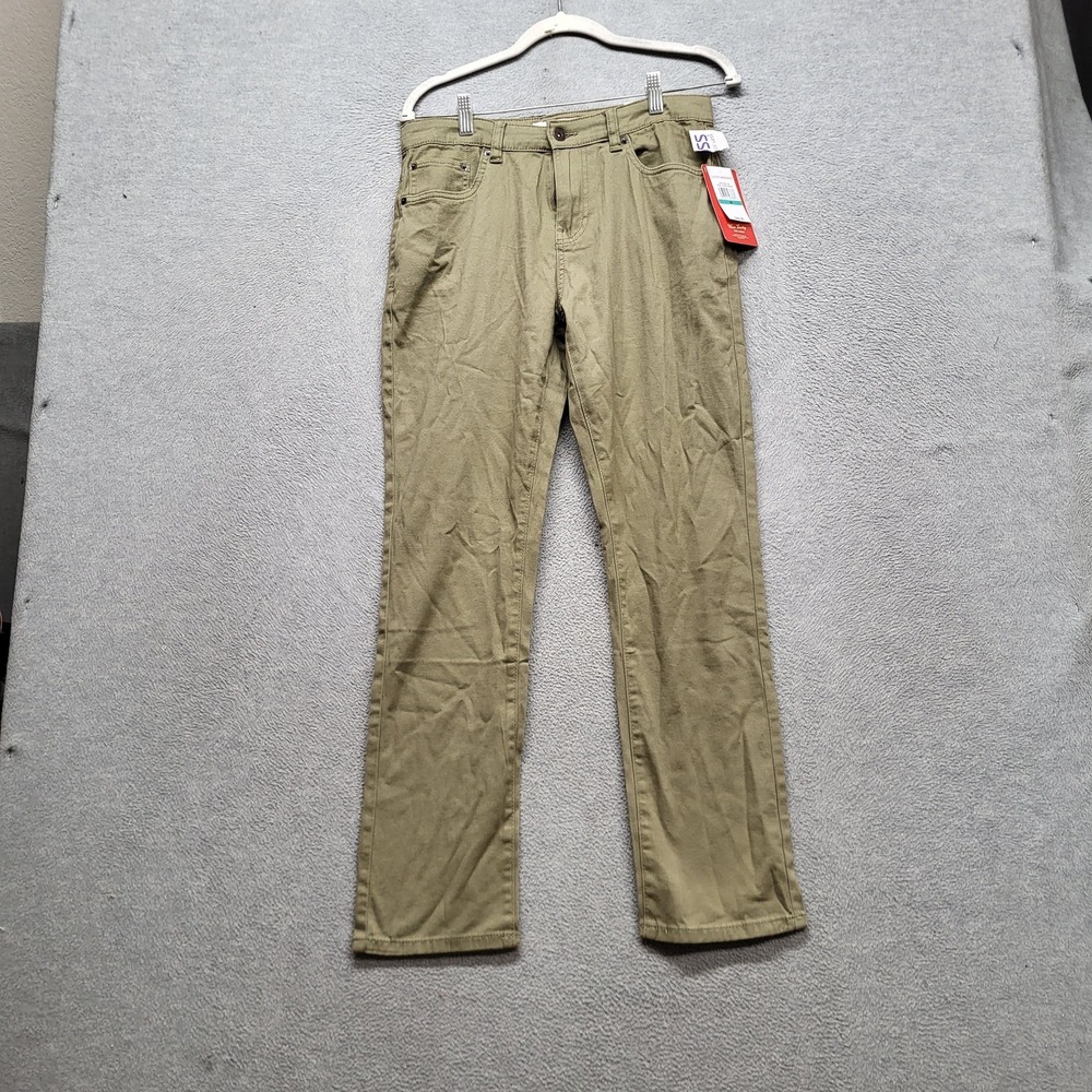 Lucky Brand Women Pants 16 Green Chino Slim 28" Inseam NWT